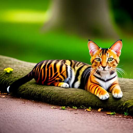 Toyger Cat in the Grass Midjourney Prompts for Custom Image Generation - Socialdraft