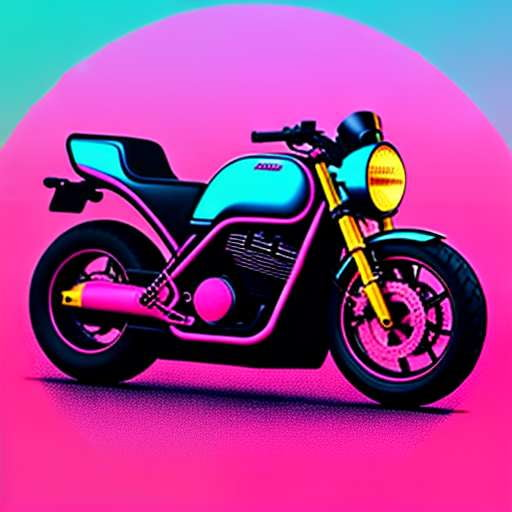 Retro Motorcycle Logo Midjourney Prompt - 90's Style Image Generation - Socialdraft