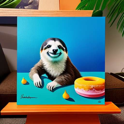 Sloth Donut Midjourney Prompt - Create Your Own Cute Sloth with Donut Artwork - Socialdraft