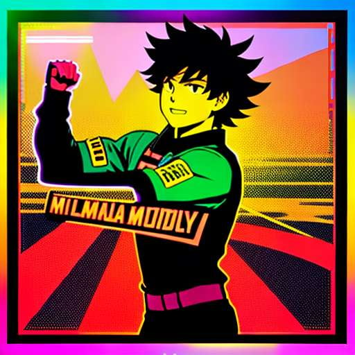 Midoriya Mirrorball Prompt for My Hero Academia Midjourney Art - Socialdraft