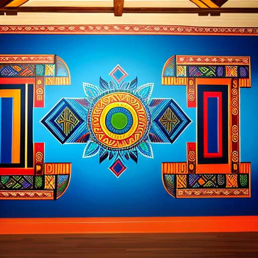 Indigenous Art Mural Midjourney Prompt with Customization Options - Socialdraft