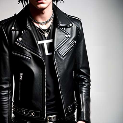 Punk Rock Leather Jacket Midjourney Prompt - Socialdraft
