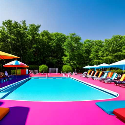 "Decked-Out Outdoor Pool" Summer Camp Midjourney Prompt - Socialdraft