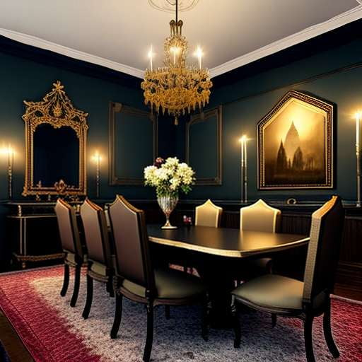 Gothic Castle Dining Room: Midjourney Image Prompt - Socialdraft