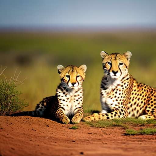 Cheetah Family Midjourney Prompt - Create Your Own Majestic Wildlife Art - Socialdraft