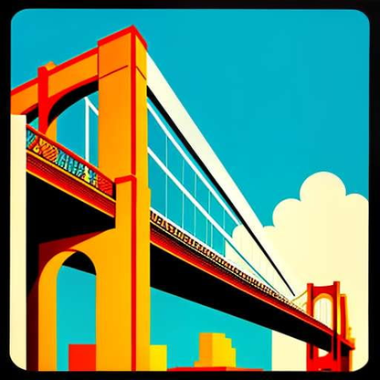 Pop Art Industrial Bridge Midjourney Prompt - Customizable Text-to-Image Creation - Socialdraft