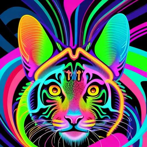 Shinny Colorful Nighttime Neon Animal Midjourney Prompts - Socialdraft