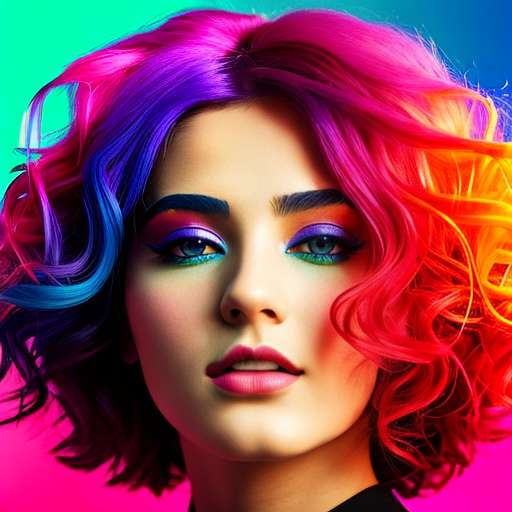 Color Blocking Midjourney Hair Portrait Prompt - Customizable and Unique - Socialdraft