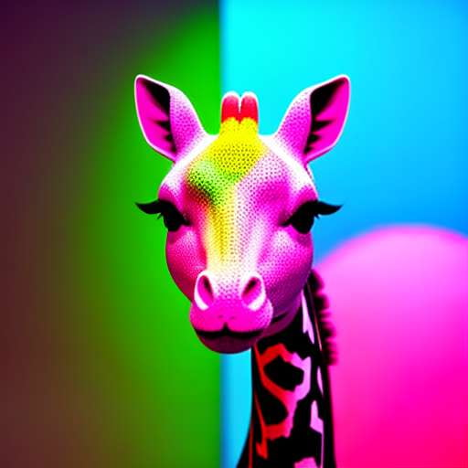 Neon Giraffe Midjourney Prompt - Customizable Text-to-Image Creation - Socialdraft