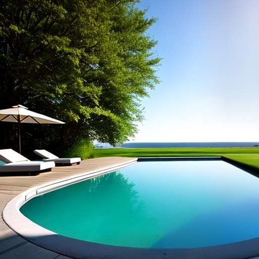 "Crystal Clear Oasis" Midjourney Prompt for Outdoor Pool Design Inspiration - Socialdraft