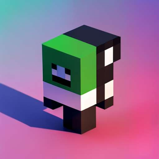 Blocky Hero Character Card Midjourney Prompt - Minecraft Inspired - Socialdraft