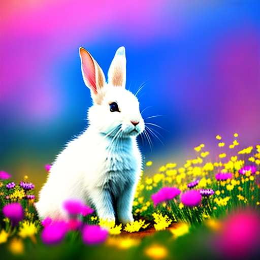 Bunny Wildlife Midjourney Prompt: Wildflower Wonderland - Socialdraft