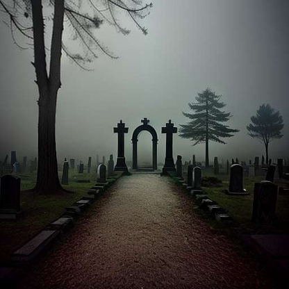 Mysterious Burial Grounds Midjourney Generator - Create your own eerie scene - Socialdraft