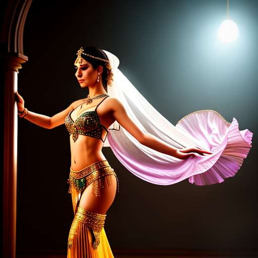 Arabic belly dancer artwork Stable Diffusion prompt - Midjourney