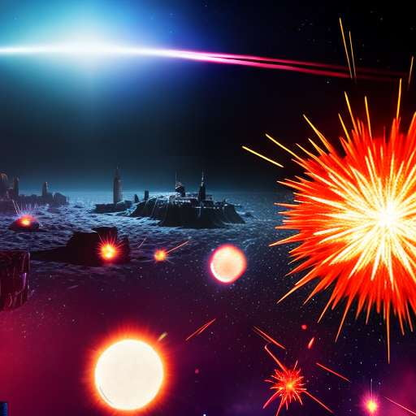 Neutron Star Combat Midjourney Prompt - Create Epic Sci-Fi Battle Scenes - Socialdraft