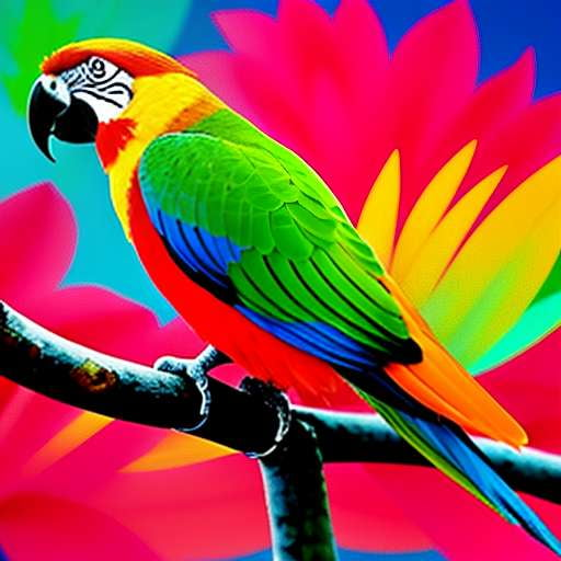 Midjourney Parrot in Tree - Customizable Prompt for Image Creation - Socialdraft