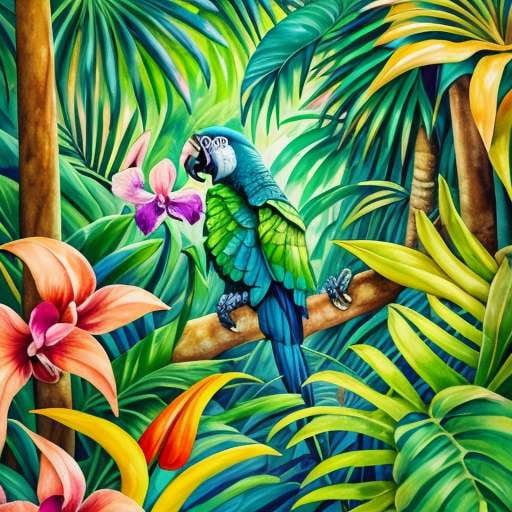 Jungle Journey Midjourney Prompts - Create Your Own Vibrant Jungle Scenery - Socialdraft
