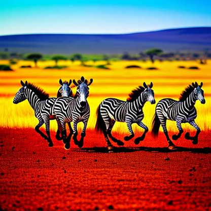 Savanna Zebras Midjourney Prompt: Create Your Own Wildlife Art - Socialdraft