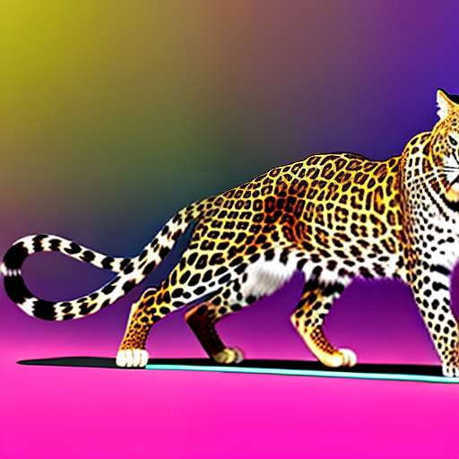 Leopard Print Yoga Mat Midjourney Generator - Socialdraft