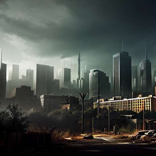 The Last of Us Abandoned City Midjourney Prompt - Customizable Image Generator - Socialdraft