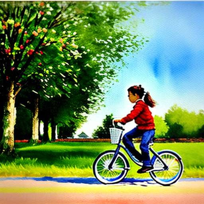 "First Bike Ride" Text-to-Image Midjourney Prompt - Socialdraft