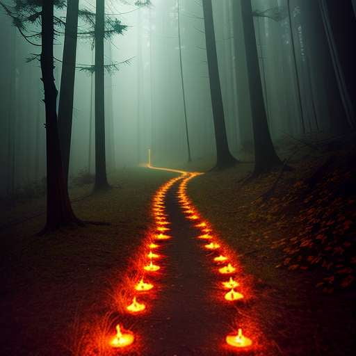 "Spooky Jack-o-Lantern Trail" Midjourney Prompt - Socialdraft