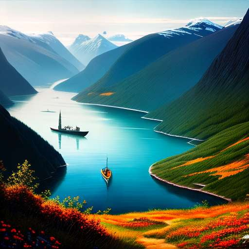 Fjord Adventure: Customizable Midjourney Prompt for Stunning Nature Scenes - Socialdraft