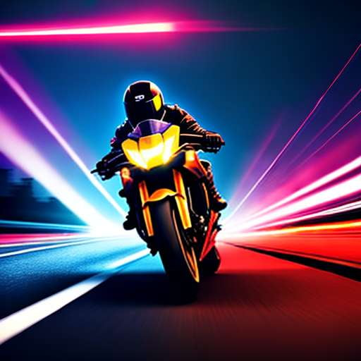 "Customize Your Ride: Glitch Art Motorcycle Rider Midjourney Prompt" - Socialdraft
