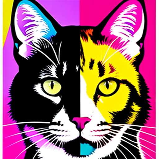 "Pop-Art Cat Portrait" Midjourney Prompt for Unique and Custom Creations - Socialdraft