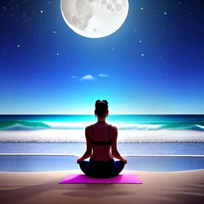 Moonlit Beach Yoga Custom Prompt - Create Your Own Blissful Yoga Escape - Socialdraft
