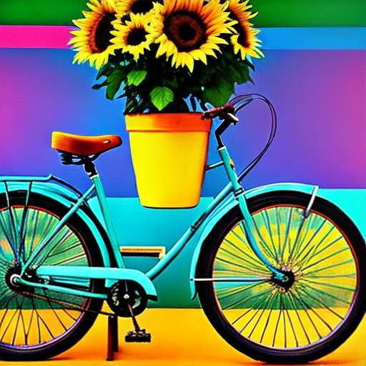 Vintage Bike and Sunflower Midjourney Prompt: Customizable Text-to-Image Art Creation - Socialdraft