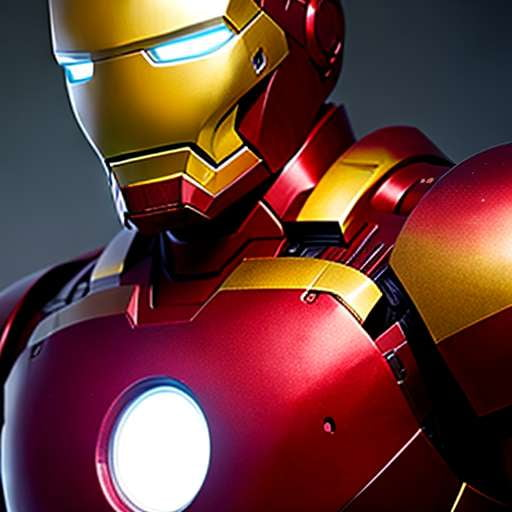 Iron Man Armor Portrait Midjourney Prompt - Customizable Text-to-Image Creation for Art Enthusiasts and Marvel Fans - Socialdraft