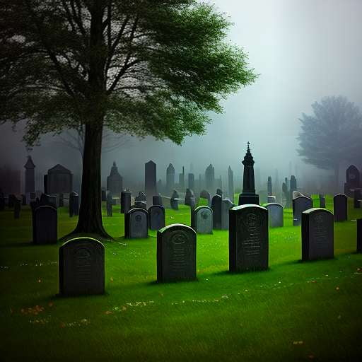 Phantasmic Grave Site Midjourney Prompt - Create Your Own Spooky Scene! - Socialdraft