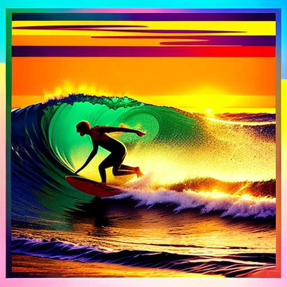 Surf's Up! - Custom Midjourney Prompt for Sun and Waves Beach Scene - Socialdraft