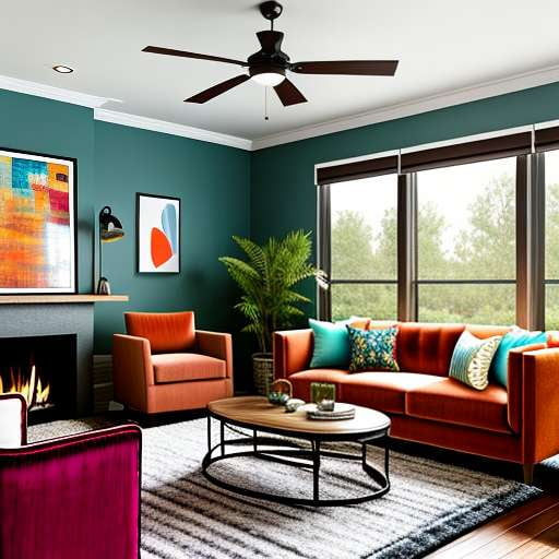 "Eclectic Living Room" Image Creation Midjourney Prompt - Socialdraft