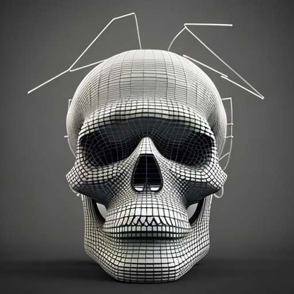 Wired Skull Heads Midjourney Prompts - Socialdraft