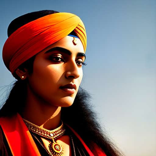 Sikh Kaur Warrior Midjourney Image Prompt - Socialdraft