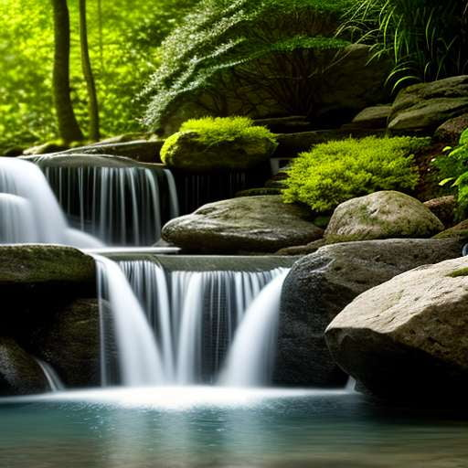 Natural Stone Waterfall Pool Midjourney Prompt - Socialdraft