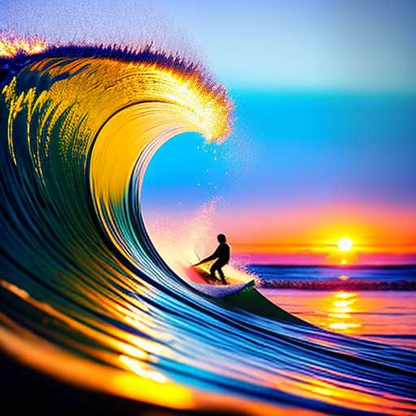 Midjourney Surfing Waves: Customizable Prompts for Creative Expression - Socialdraft