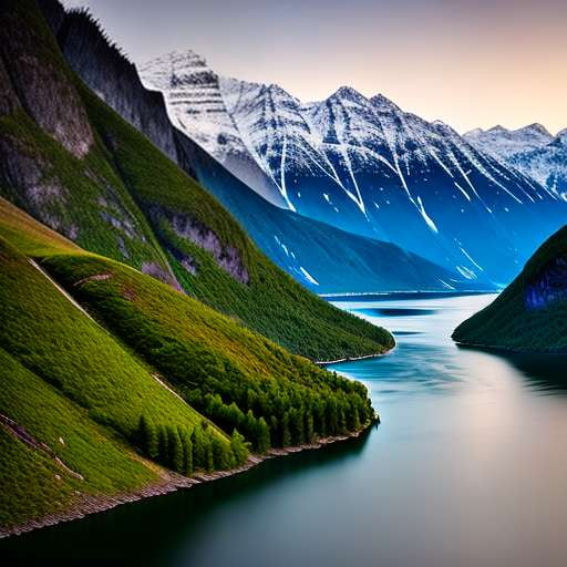 Fjord Mountain Range Midjourney Prompt: Create your Own Majestic Landscape - Socialdraft