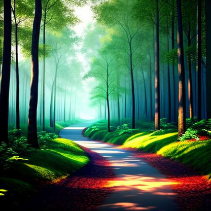 Glowing Forest Path Midjourney Prompt – Create Unique Nighttime Scenes - Socialdraft