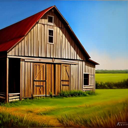 Rustic Barn Portrait Midjourney Prompt: Create Your Own Farmhouse Art - Socialdraft