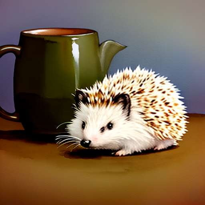 "Sleepy Spikes" Hairy Hedgehog Midjourney Image Generation Prompt - Socialdraft