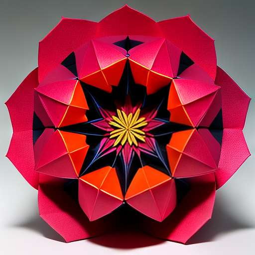 "Kusudama Dreams" - Customizable Abstract Origami Midjourney Prompt - Socialdraft