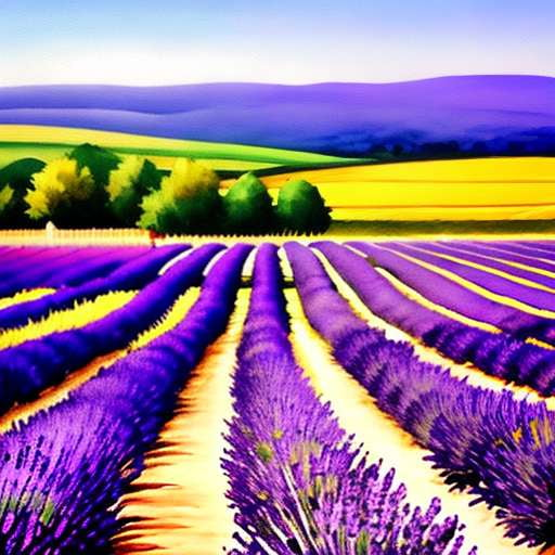 South of France Lavender Landscape Midjourney Prompt - Socialdraft