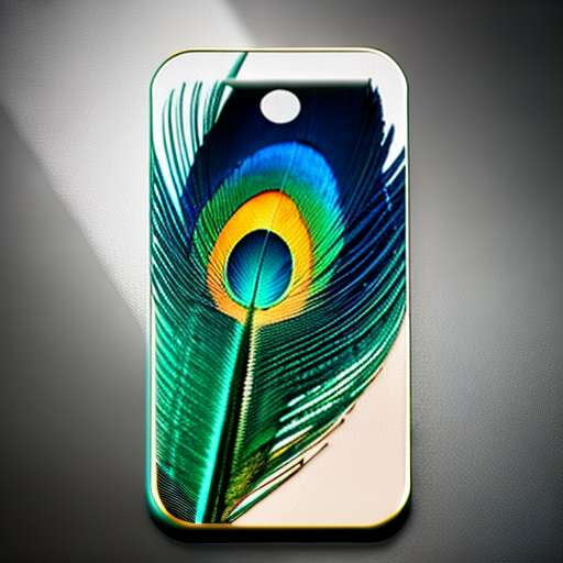 Peacock Feather Phone Case Midjourney Design - Modern and Abstract - Socialdraft