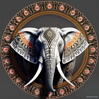 Mandala Elephant Head Midjourney Prompt - Create your own unique elephant masterpiece - Socialdraft
