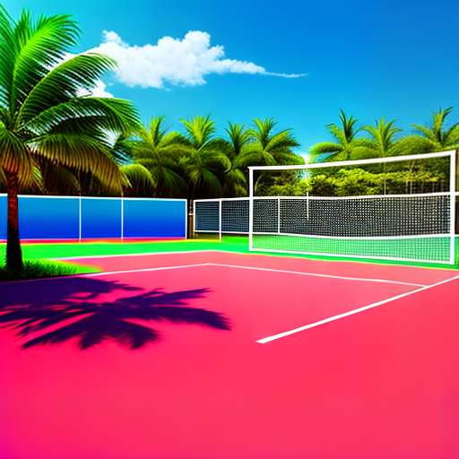 Beach Volleyball Court Midjourney Prompt - Create Your Own Coastal Oasis - Socialdraft