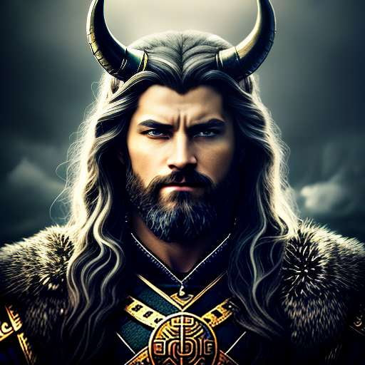Norse Mythology Portrait Creator - MidJourney AI Prompt - Socialdraft