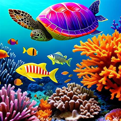 Coral Reef Midjourney Creation: Stunning Underwater Art